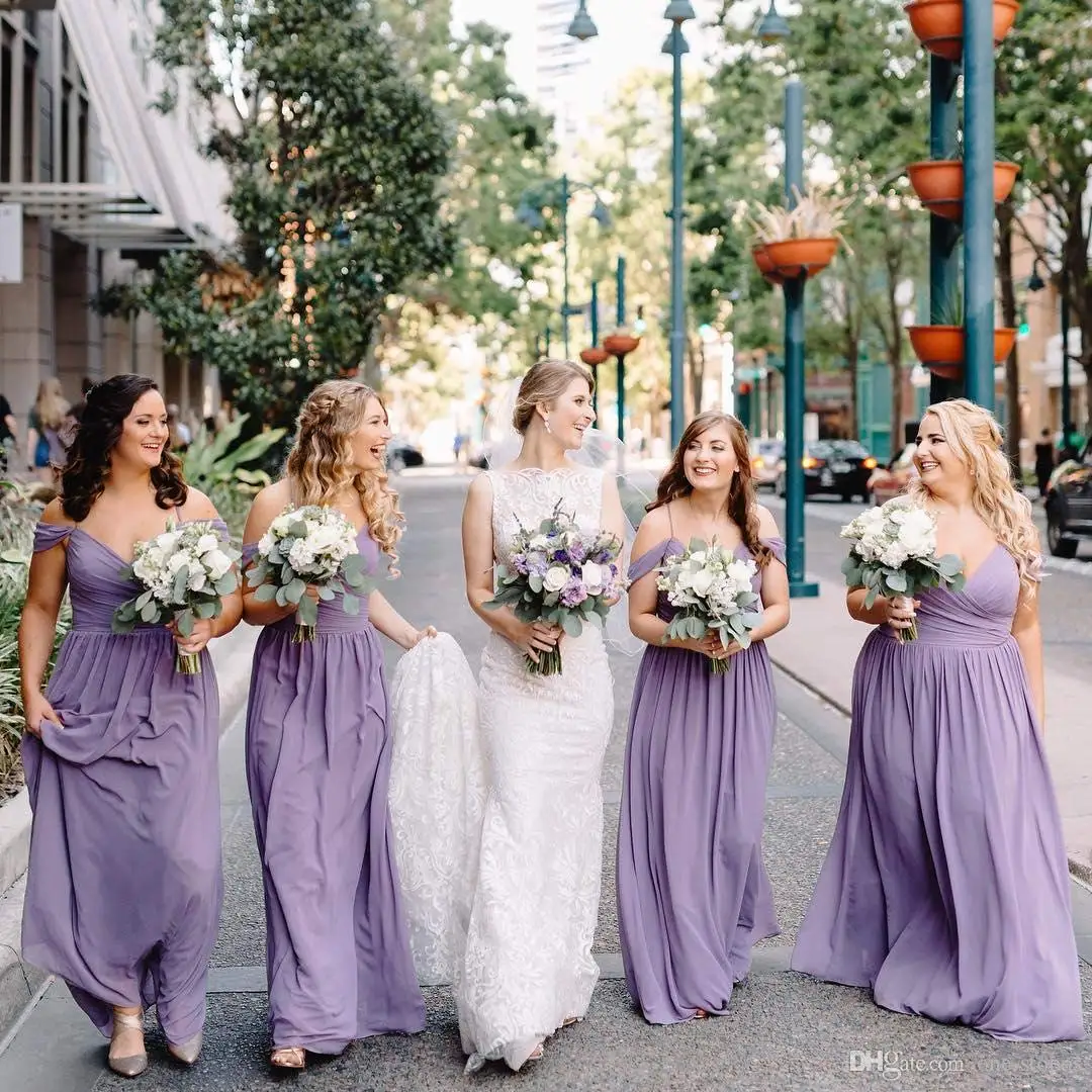 

Bridesmaid Dresses Off Shoulder Folds Open Back Country Style Wedding Guest 2020 vestidos de fiesta